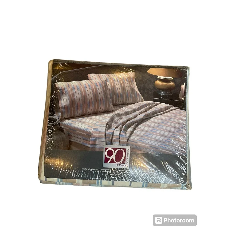 JCPenney Twin Sheet Set 90th Anniversary ‎ Non Iron Southwest Design 1992